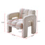 Chaise d'Accent en Boucle ÉléGante - Beige