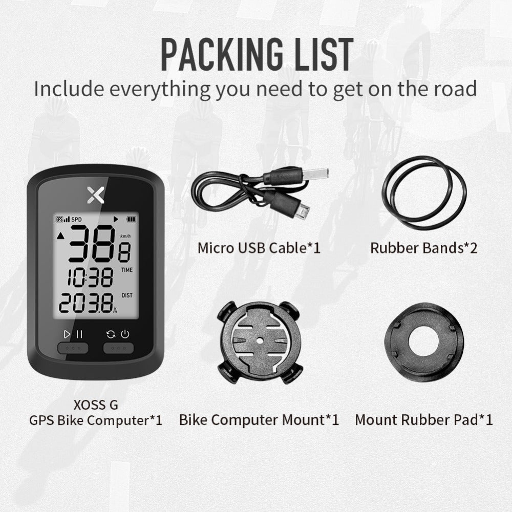 Computadora GPS para Ciclismo Walker XOSS G+ - Velocímetro Premium