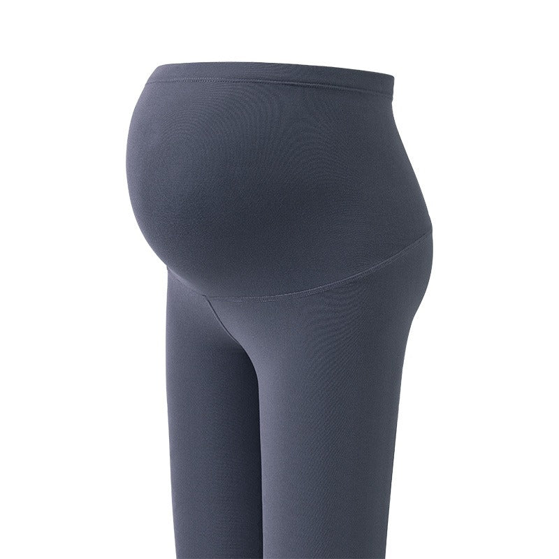 Pregnant Women's Shark Pants Do Not Drop Off Leggings Double Sided Brushed Large Size 100kg High Waist Hip Lifting Barbie Pants - Korvel