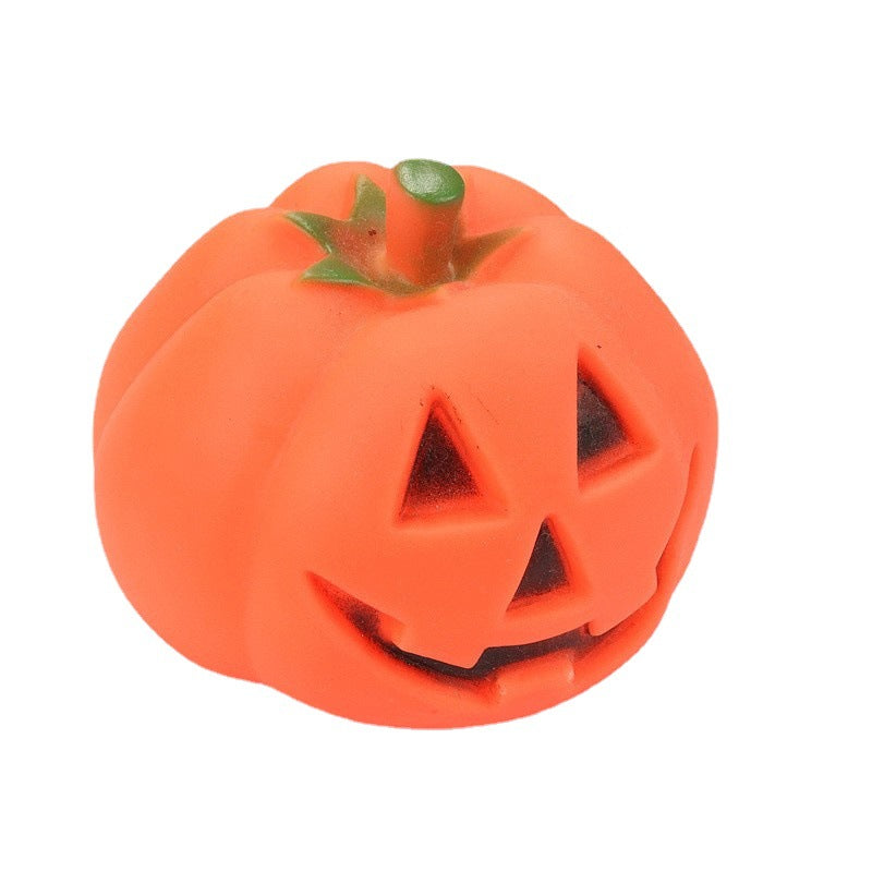 Halloween Pumpkin Interactive Dog Toy - Rubber Chew Toy