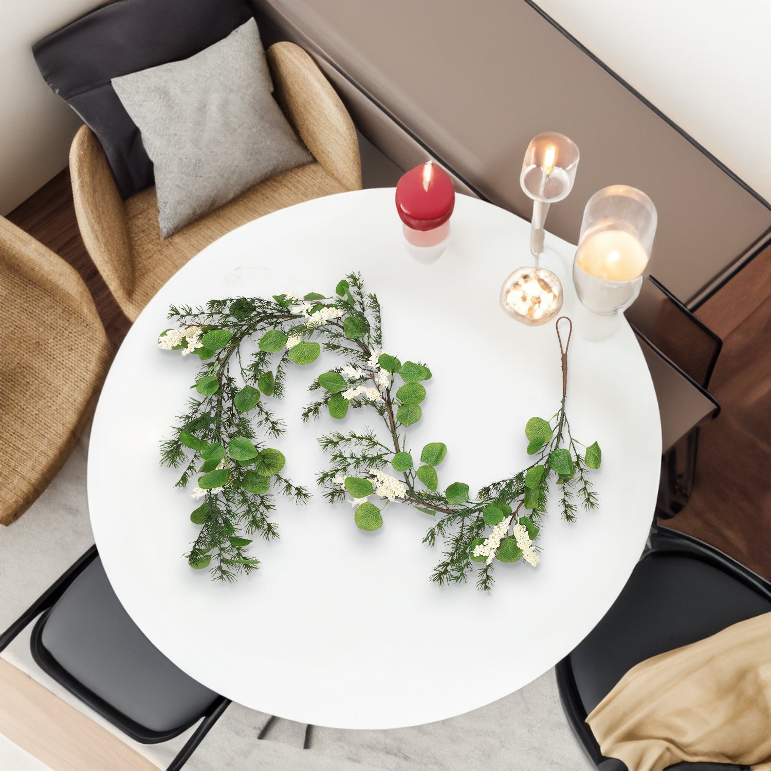 5' LEAVES/BERRY GARLAND - Korvel