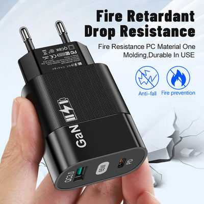65W Gallium Nitride Charger GaN Charging Source Fast Charging Phone Charging Head - Korvel