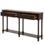 TREXM Espresso Console Table with Storage Drawers