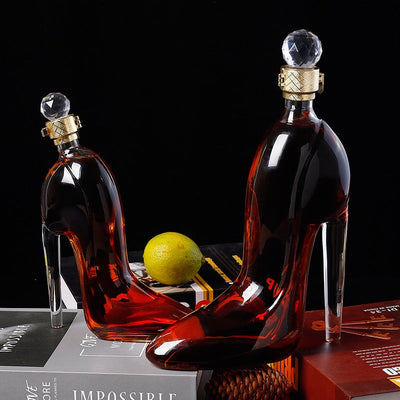 Creative Glass Wine Bottle Bar Supplies Whiskey Wine Glass Red Wine Glass Bottle Holder Home Decoration Birthday Wedding Gift - Korvel