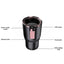 2 In1 Car Heating Cooling Cup 12V Smart Car Cup Holder Digital Temperature Display Drink Cup Warmer Cooler Mini Car Refrigerator - Korvel