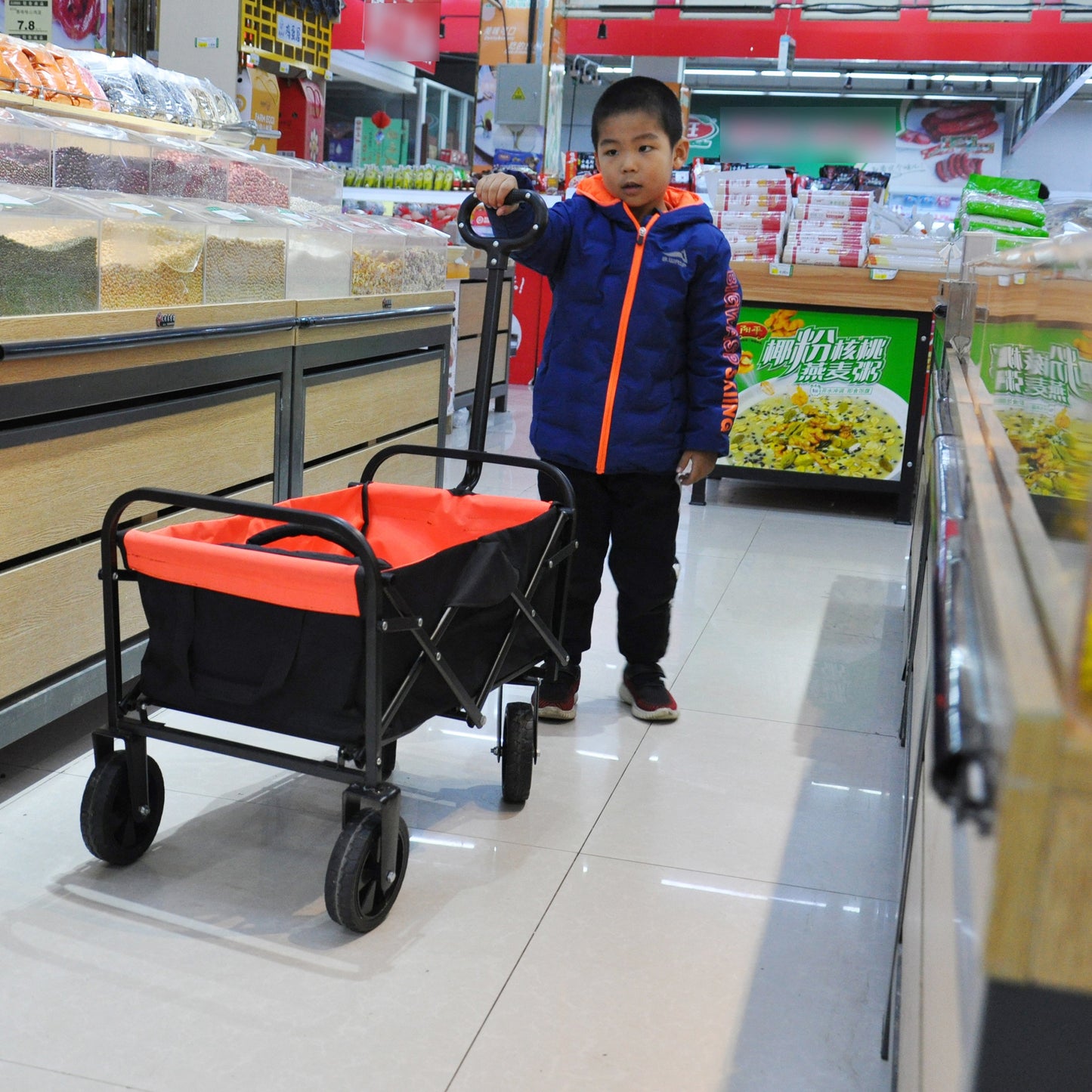 Folding Wagon Garden Shopping Beach Cart - Korvel