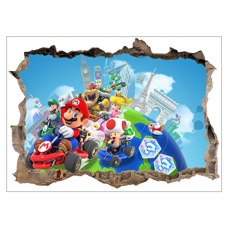 Super Mario Waterproof Wall Stickers for Kids' Rooms