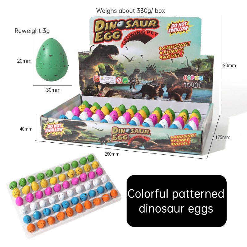 Dinosaur egg children soak in water to expand hatching small toys cracked shell simulation animal - Korvel