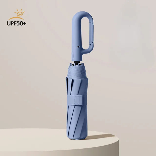Men's and Women's Sunshade Umbrella Automatic Ring Umbrella Rain and Sun Protection UV Folding - Korvel