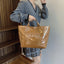 Vintage PVC tote with DuPont lettering. Simple, transparent, large - capacity handbag for commuting women. - Korvel