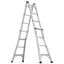 17ft Multi-Position Foldable Aluminum Ladder, A-Frame and Straight Ladder, ANSI 250lbs - Korvel