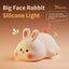 Silicone Night Lights Cute Rabbit Patting Lamp Rechargeable Timing Sleeping Night Lamp Holiday Party Decor Kids Gift Night Light - Korvel