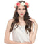 Bohemian Beach Rose Blossom Hair Hoop Bride Flower Ring Hair Strap - Korvel