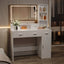 Smart mirror dressing table with drawers and storage cabinets, dressing table with bedroom dressing table, changing room - Korvel