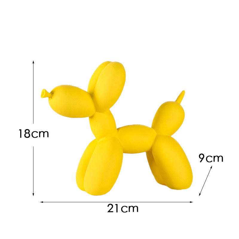 New black and white plaid balloon dog ornaments creative TV cabinet wine cabinet living room porch resin crafts - Korvel