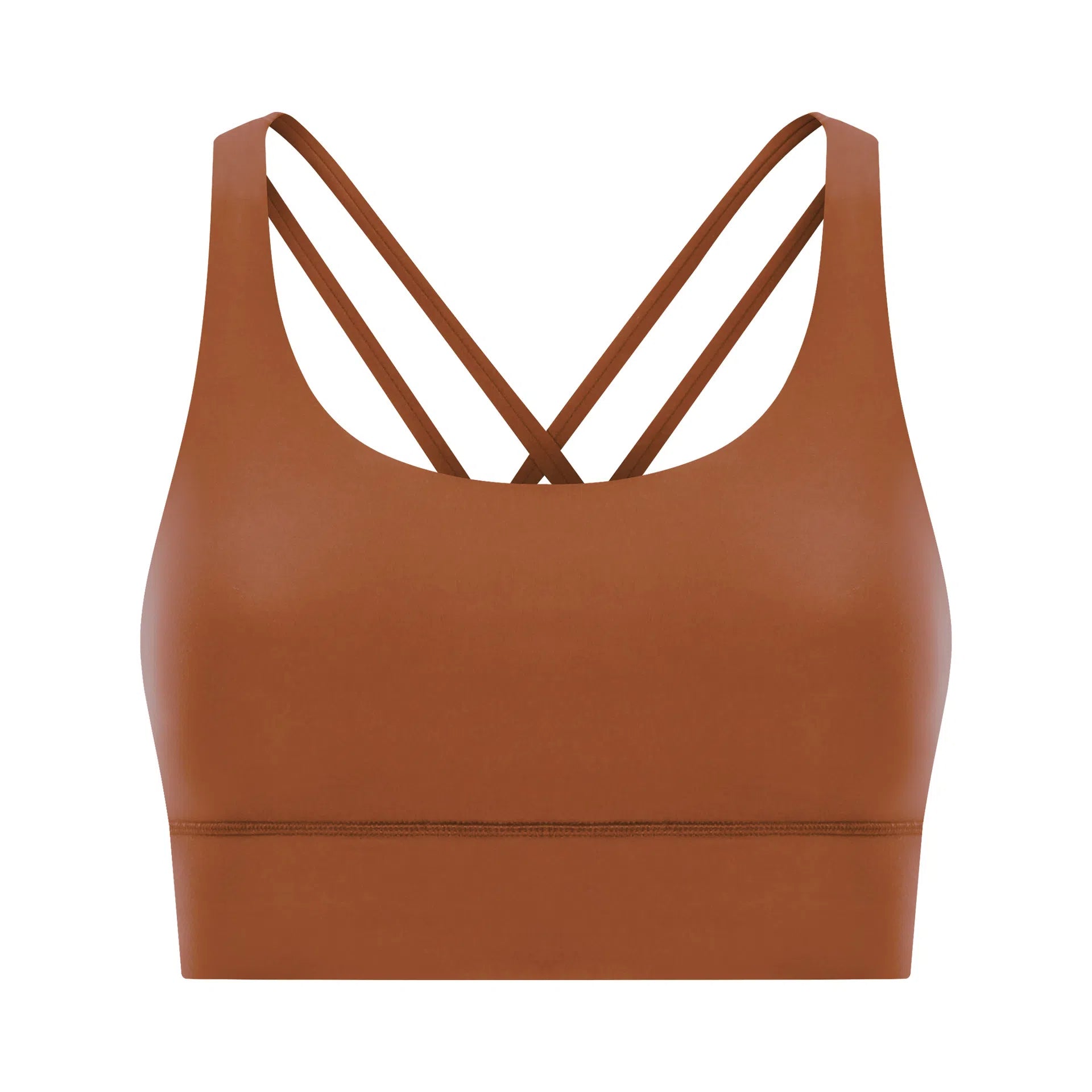 Cross back yoga bra brushed bare high-strength shock-absorbing gathering sports vest for women - Korvel