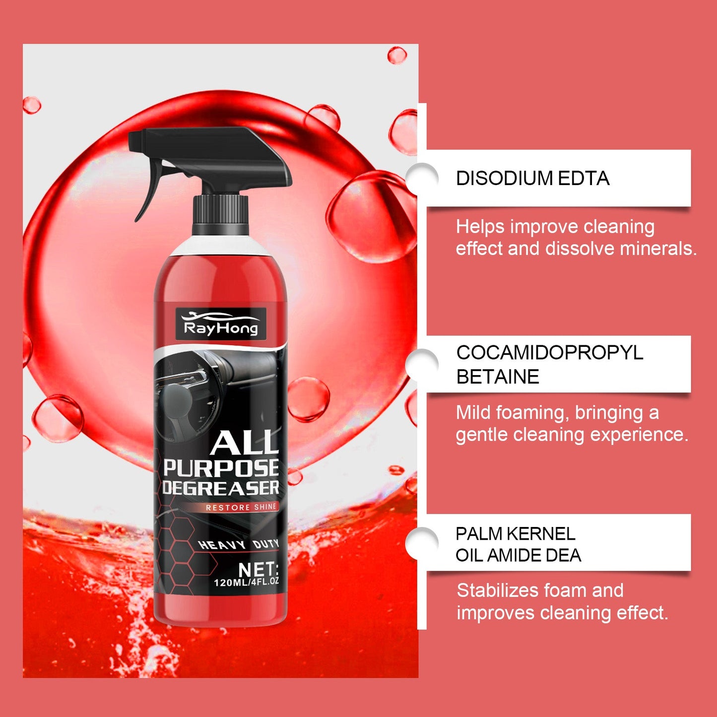 Car Multi-Functional Cleaner Seat Steering Wheel Wheel Body Inside And Outside Stain Cleaner - Korvel