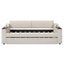 Twin Size Upholstery Daybed with Storage Arms and USB - Beige