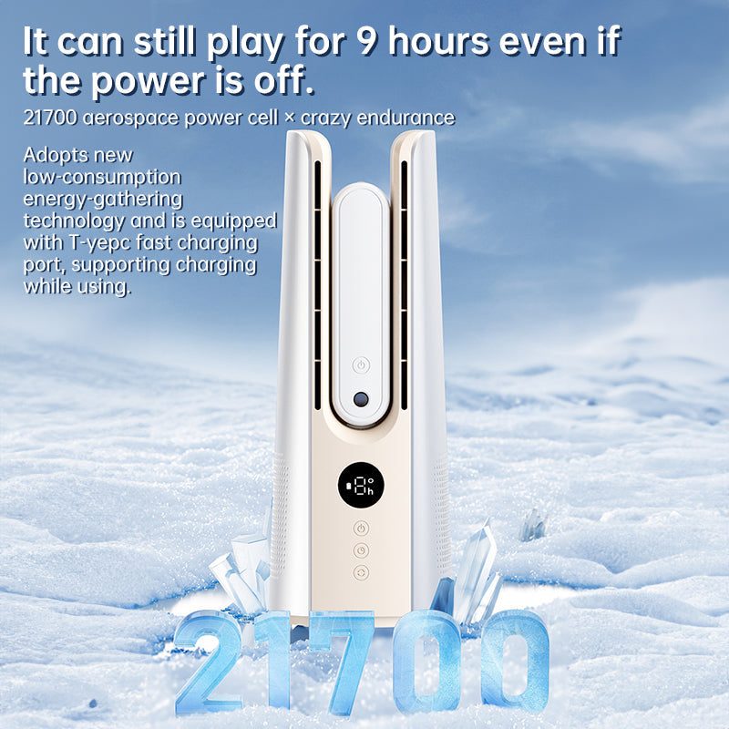 Ventilateur Tour Portable 2025 – 6 Vitesses, Design Sans Lame avec Brume