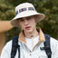 Western cowboy hat women's summer large brim Japanese fisherman hat sun protection sunshade outdoor seaside travel mountaineering hat men - Korvel