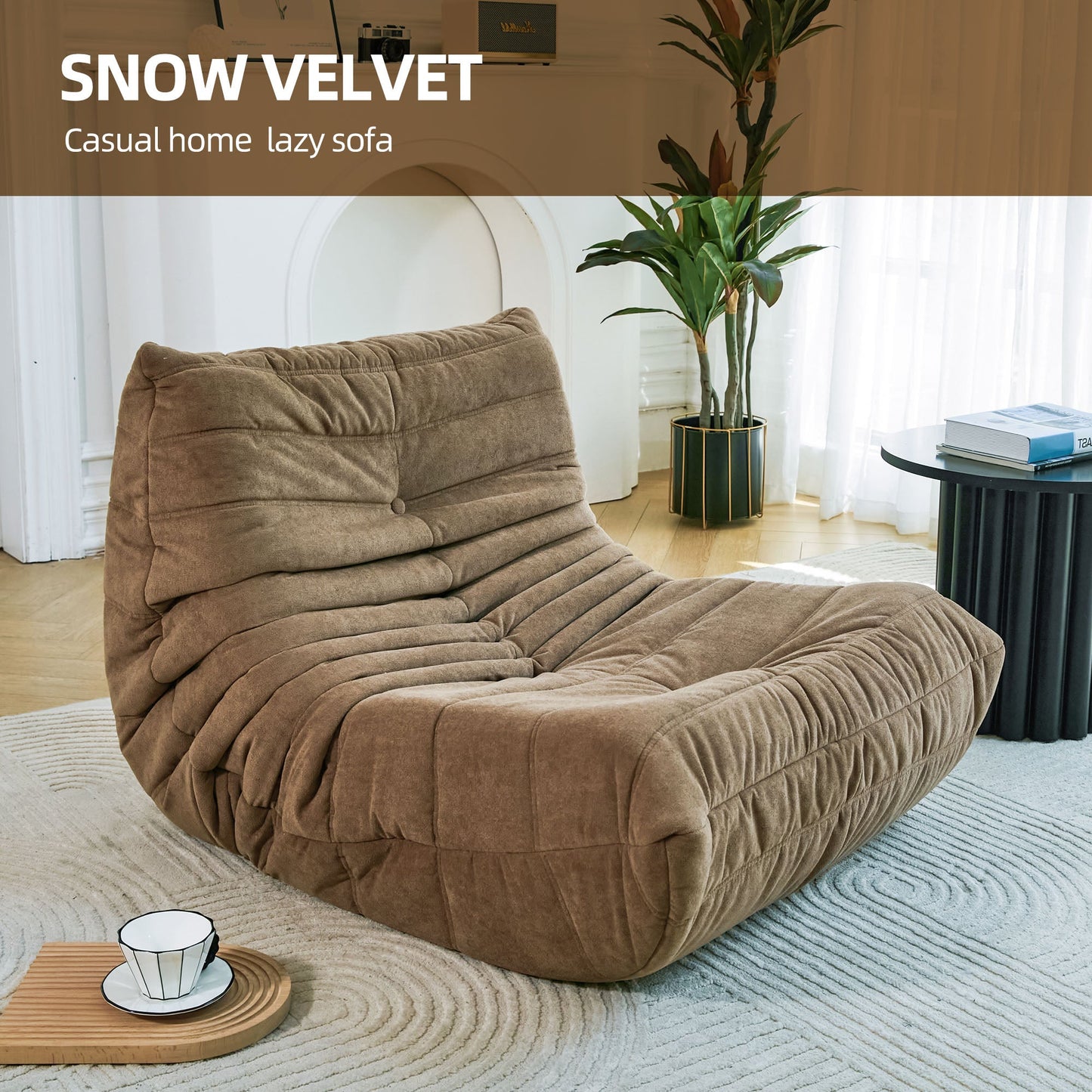 Fauteuil en forme de haricot en mousse à mémoire de forme premium pour adultes