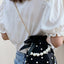 Pearl Detail Solid Color Bucket Bag - Korvel