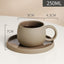 Coffee mug set ceramic retro stoneware Japanese mug and saucer combination - Korvel