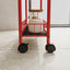 Red 6-story rolling cart gap kitchen ultra-thin sliding out storage tower shelf with wheels, 6 baskets - Korvel
