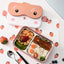 Boîte à lunch en acier inoxydable mignonne et cartoon avec compartiments