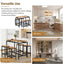 TREXM 5-piece compact bar table with table and stool - modern industrial design brown - Korvel