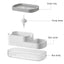 Kitchen Press Type Manual Soap Dispenser Dish washing Liquid Dispenser Storage Box Sponge Soap Dispenser - Korvel
