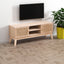 Support de télévision Boho SUPERJARE pour TV de 55 pouces avec étagère réglable