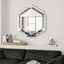 Miroir mural rond décoratif en argent élégant - 28 x 31,5 pouces