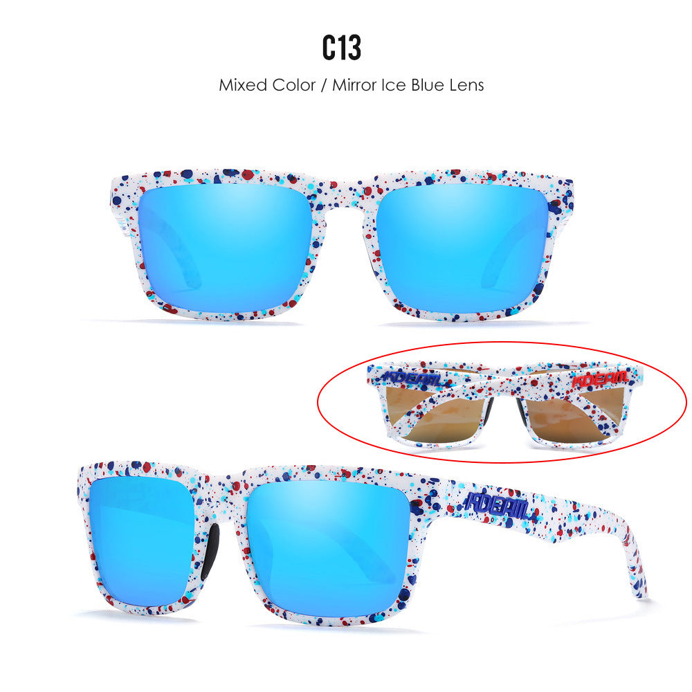 Classic polarized sunglasses for men and women ultra light driving glasses colorful real film sunglasses - Korvel
