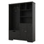 Multi-functional Hall Tree with Storage Shelves Drawers and Cabinet, Elegant Hallway Shoe Cabinet with Bench Modern Black - Korvel