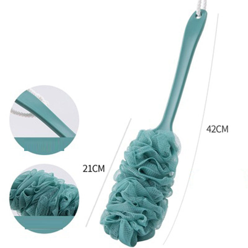 Long handled large bath brush, long handled scrubbing bath tool, flower bath brush, scrubbing bath brush, scrubbing bath ball, s - Korvel
