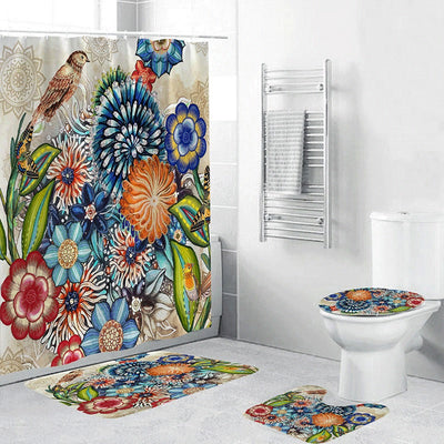 Bohemian Style 3D Digital Printing Polyester Waterproof and Mold Proof Shower Curtain Bathroom Shower Curtain - Korvel