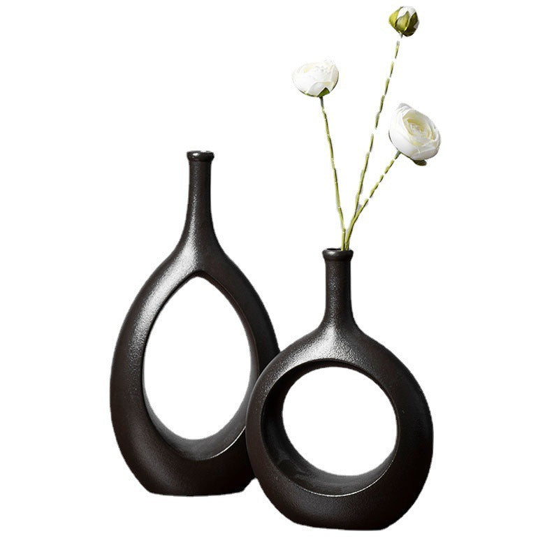 Vase hydroponique en céramique de luxe léger de style nordique
