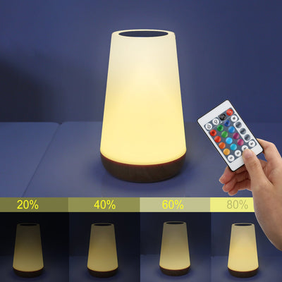 Wood Grain Remote Control Touch Night Light