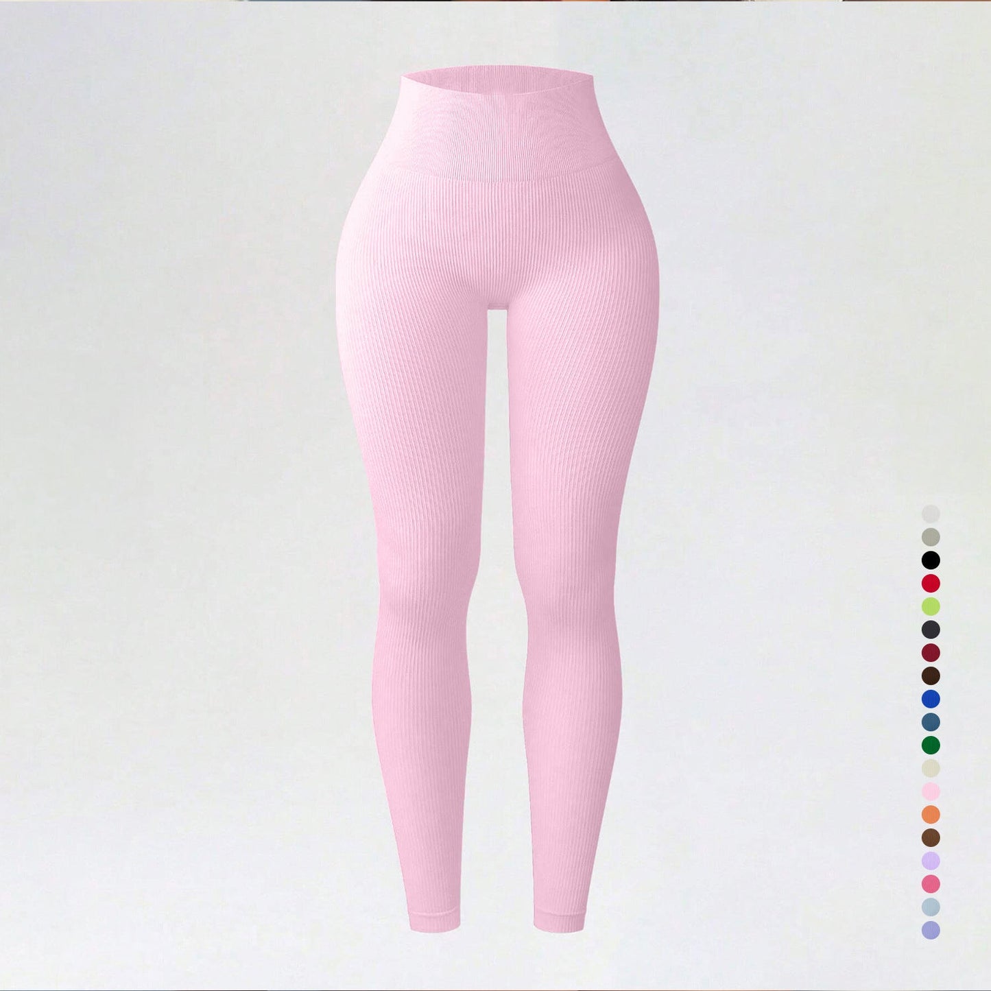 Threaded autumn and winter yoga pants seamless fitness pants high waisted sports yoga clothes leggings - Korvel