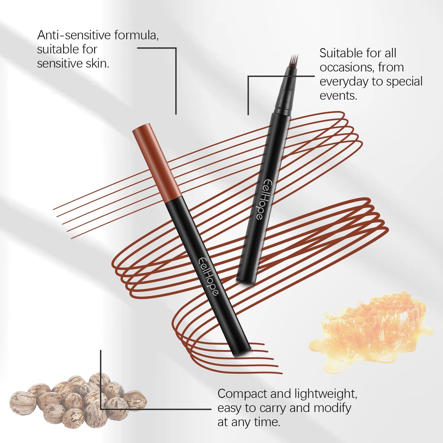 EELHOPE Four Claw Eyebrow Pencil - Natural Shaping Tool