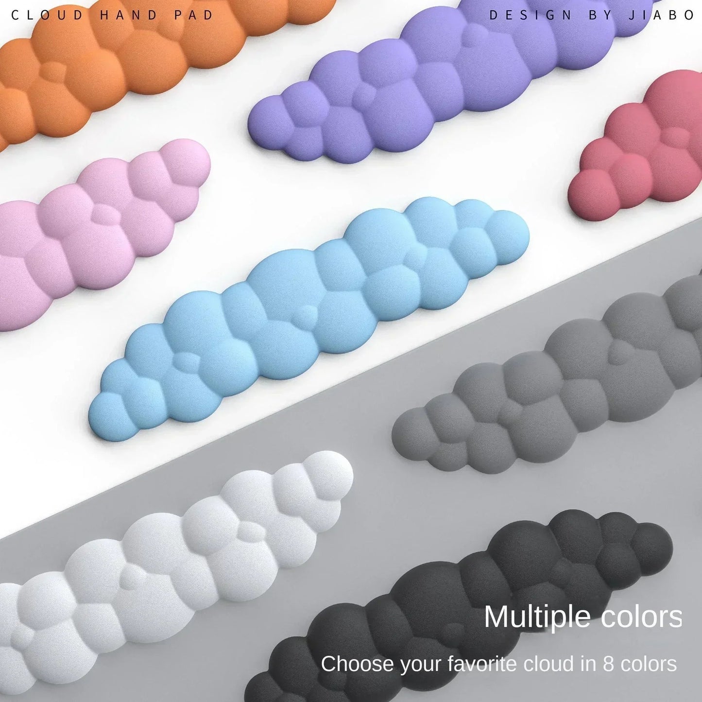 Mouse pad with wrist rest keyboard cloud anti-slip memory foam desktop office gamer mouse wrist rest - Korvel