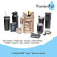 Winter outdoor down bottle cover portable fashion shoulder belt kettle bag hand-held oblique heat preservation cup sleeve - Korvel