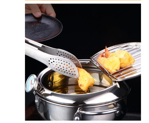 Premium Stainless Steel Tempura Fryer with Temperature Control