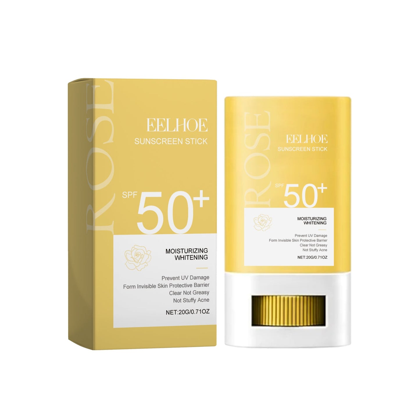 Rose UV Protection Cream, Outdoor UV Brightening Skin Portable Dry Oil Protective Cream - Korvel