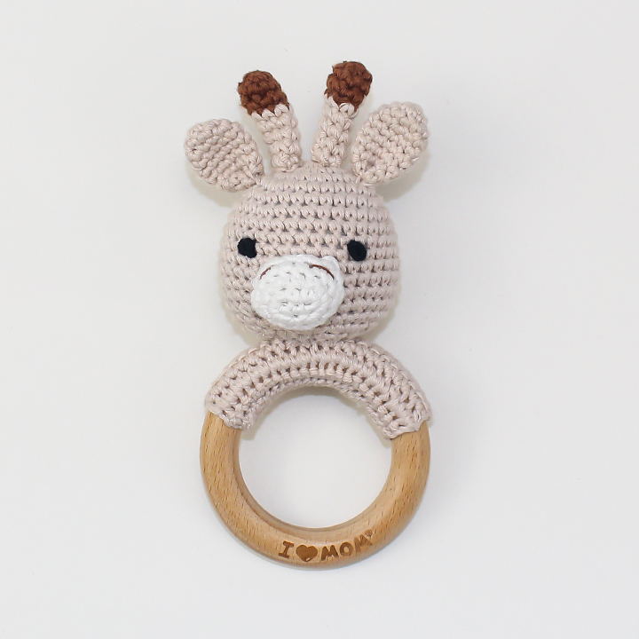 Carving Name Baby Soothing Bell Newborn Gift Bath Gift Knitted Cartoon Doll - Korvel