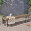 Jane Industrial Wood and Metal Dining Bench