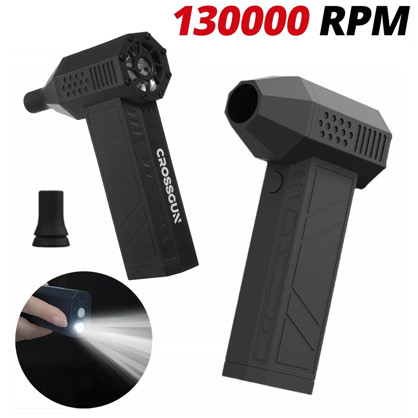 CROSSGUN Turbo King Kong Jetfan - Portable Handheld Fan with LED