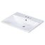 24" Bathroom Vanity Top Only White Basin 3-Faucet Holes  4" Faucet Available Ceramic - Korvel
