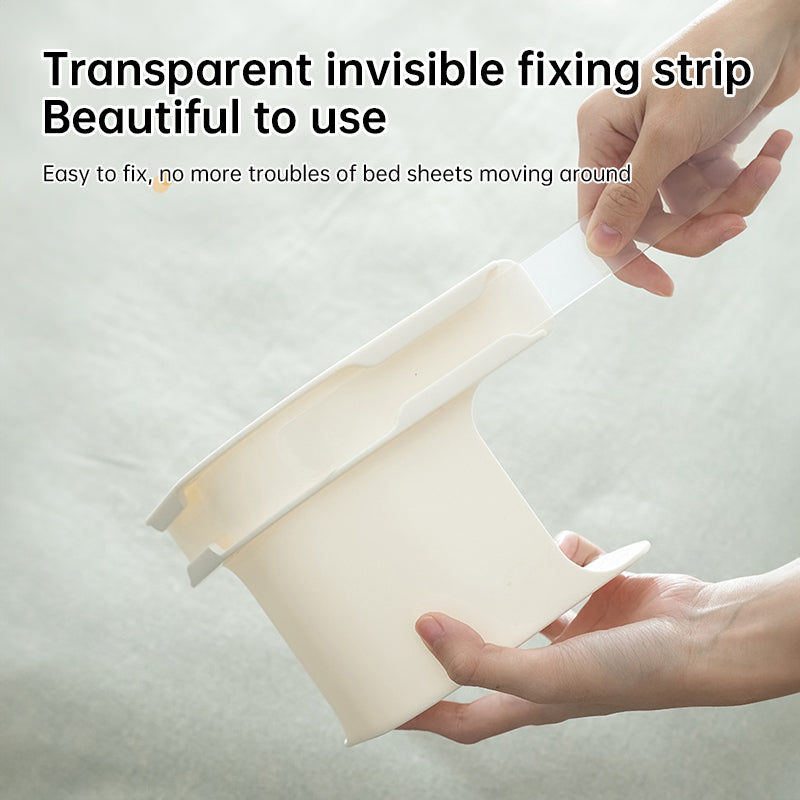 4 Heavy-Duty Bedsheet Corner Clips. High - quality, durable, and reliable. Ideal for securing bed sheets and protectors. - Korvel